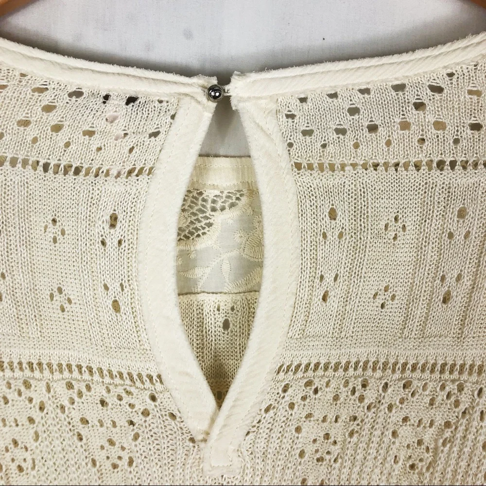 Free People Once Upon a Time Crochet Top | Ivory | Size XS